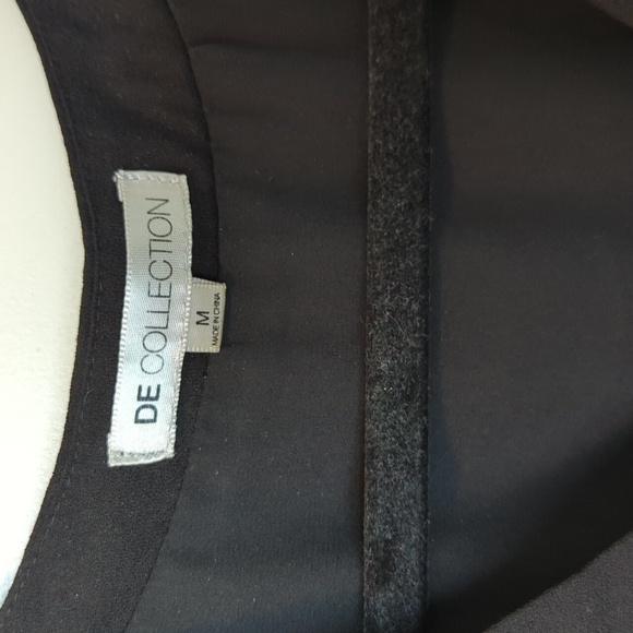 DE Collection Black V‎ Neck Flowy Midi Dress M - Picture 5 of 8